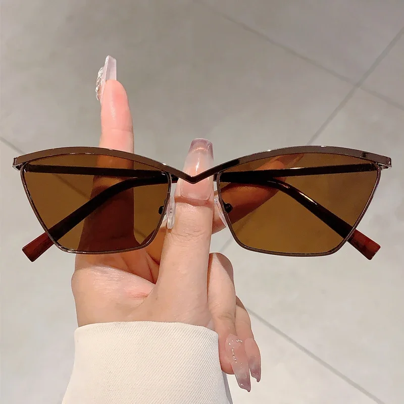 KAMMPT Винтажные Солнцезащитные очки кошачий глаз женские модные градиентные с