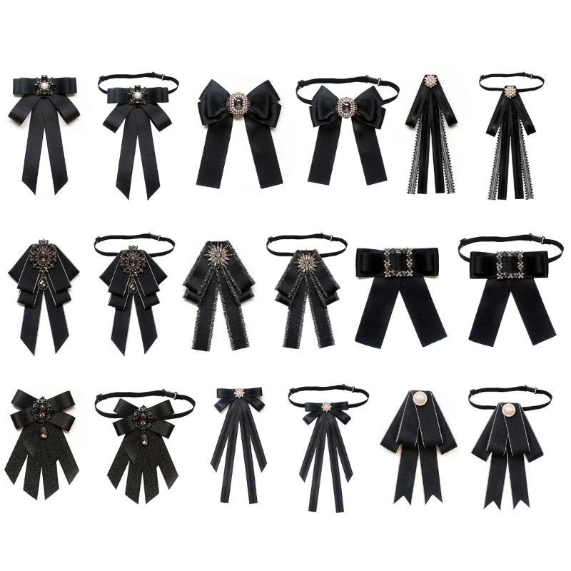 Женская брошь со стразами булавка-жабо воротник лента галстук-бабочка корсажи