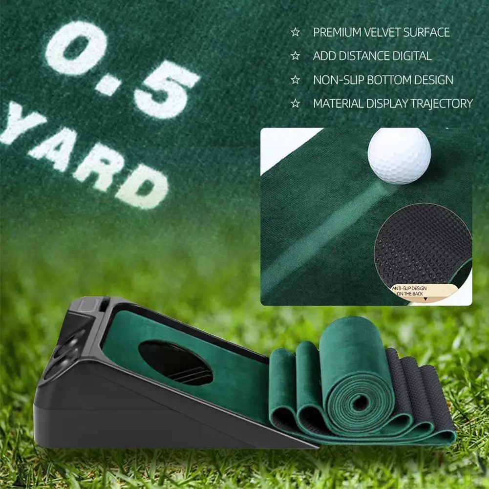 

Pgm Professional Golf Swing Putting Automatic Rebound Putting Mat Aids Practice Golf Beginners Trainer Golf Putter Training Q7w3