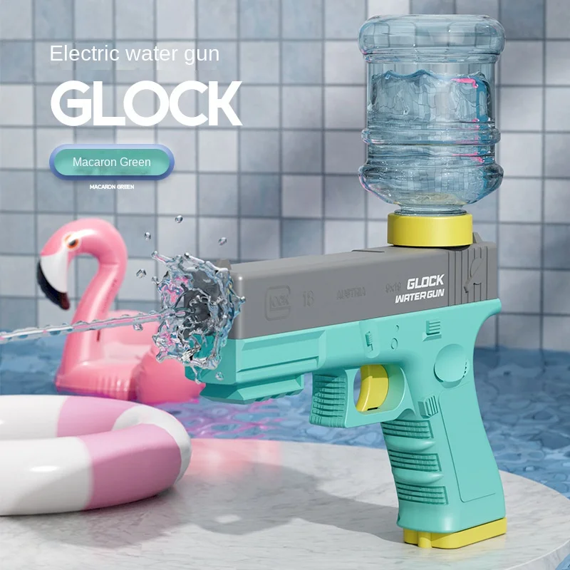 

Электрический водяной пистолет Glock, автоматическая игрушка для непрерывного запуска, летняя игрушка для взрослых мальчиков и девочек, игрушки для игр на открытом воздухе для детей