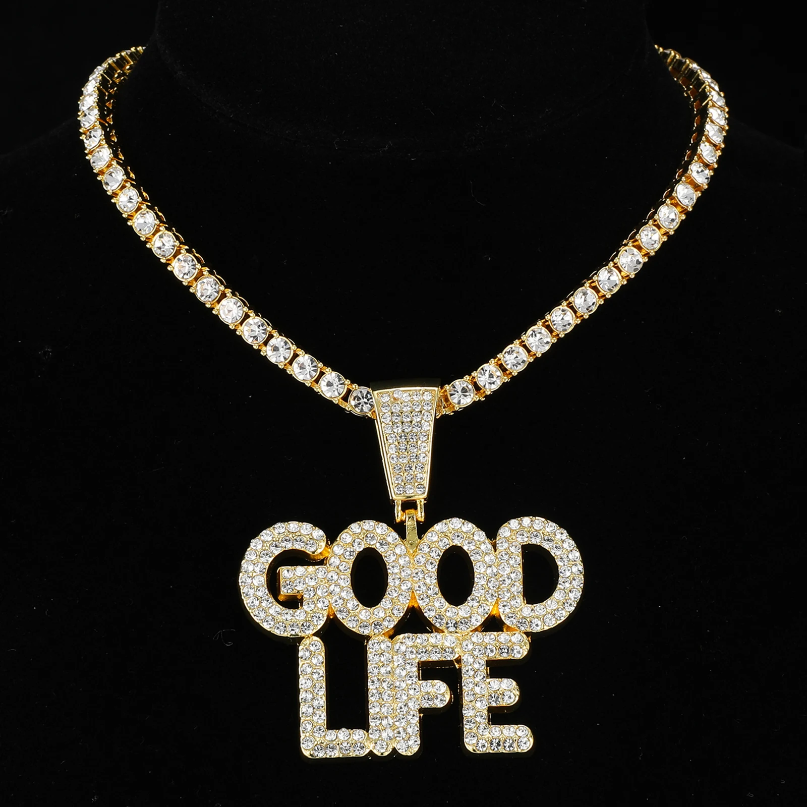 D &amp Z подвеска с надписью GOOD LIFE диаметром 13 мм брикет Майами сверкающие ожерелья