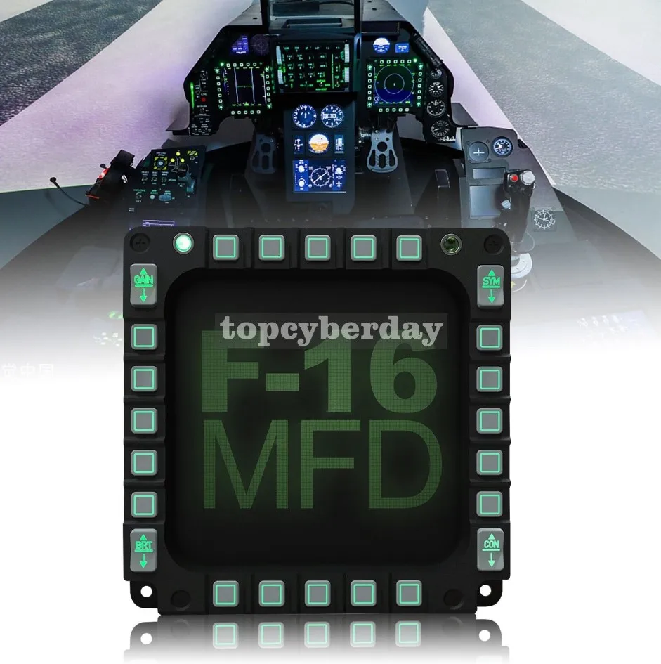 Replace Board for DPI PC USB F16MFD Cockpit Flight Simulator MFD Meter for DCS