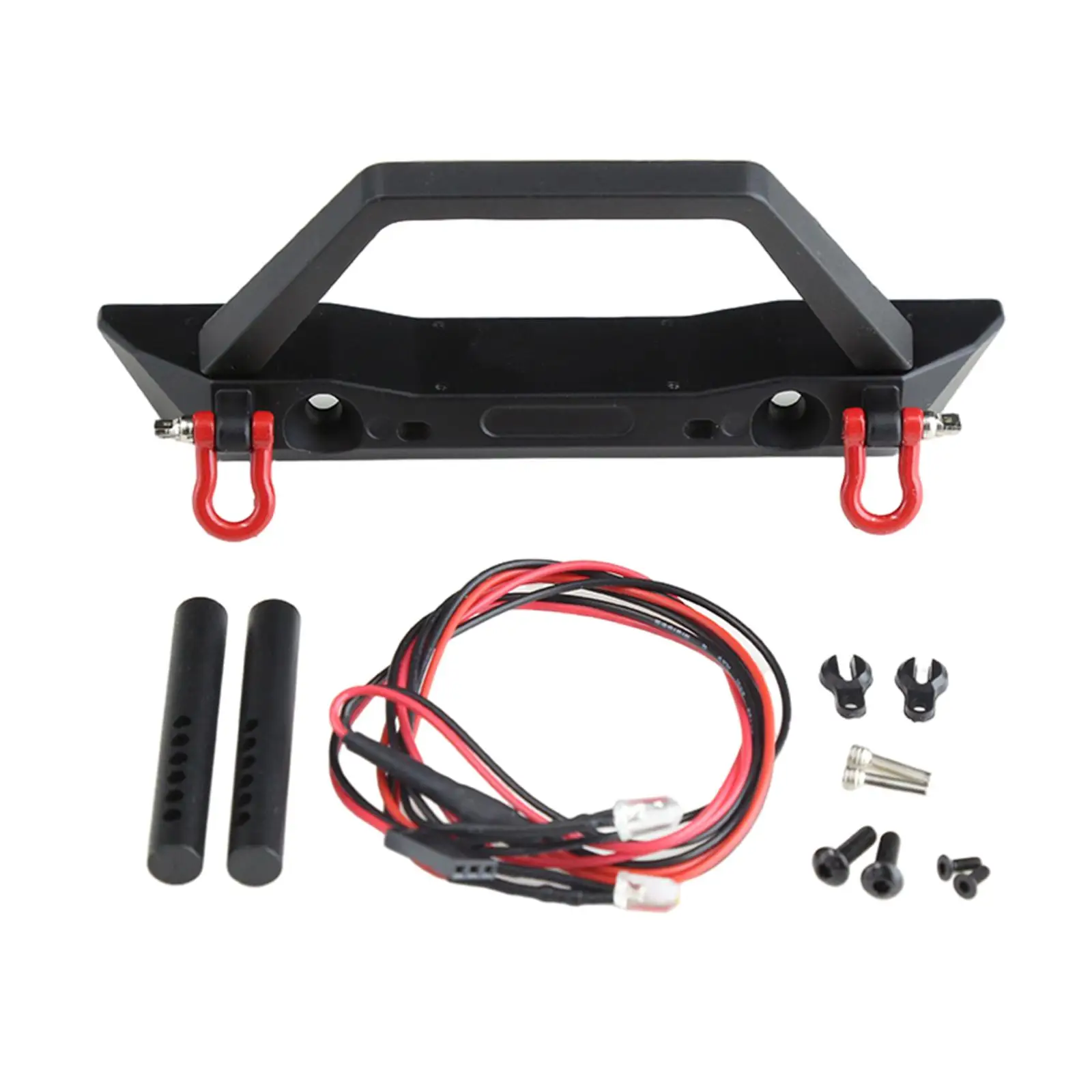 

Front Bumper W/ 2 LED Lights Set for Axial SCX10 Accessories RC Vehicles