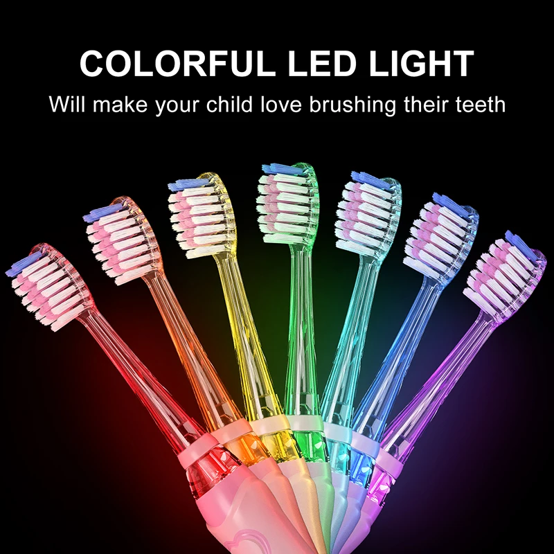 SEAGO Sonic Electric Toothbrush for Children Kids Toothbrush LED Waterproof Electric Teeth Brush for 3-12 Ages Smart Timer SG977 images - 6