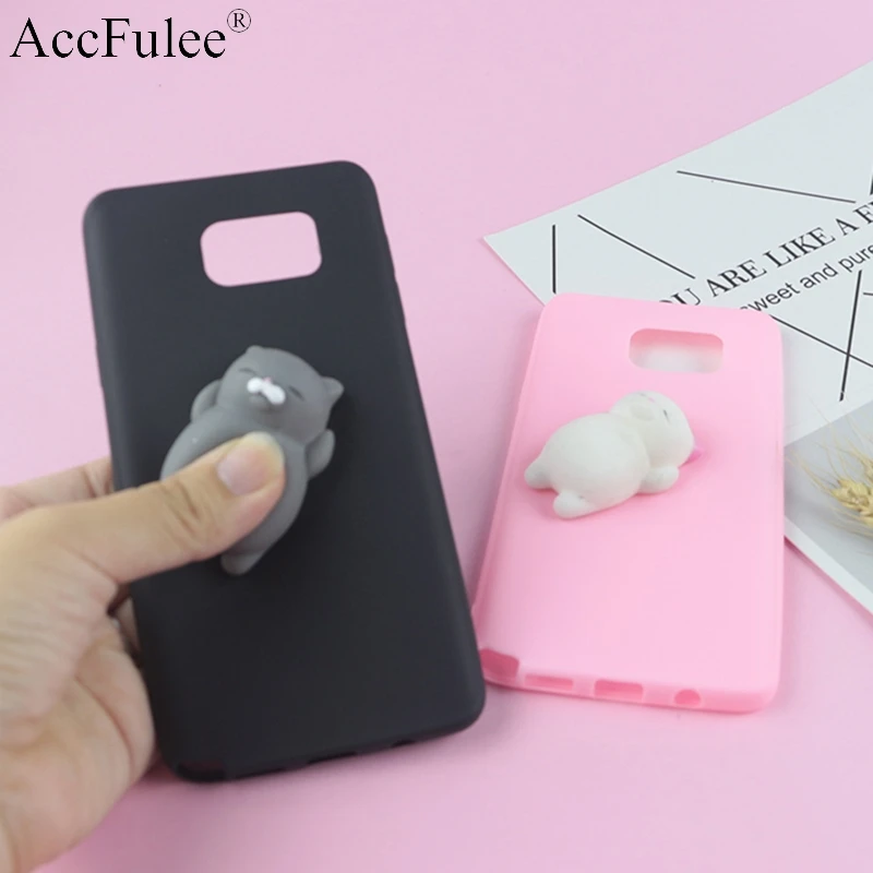 Мягкий чехол для телефона с объемными игрушками и котом Samsung Galaxy Note 9 10 20 A3 2016 A5 2017 A6