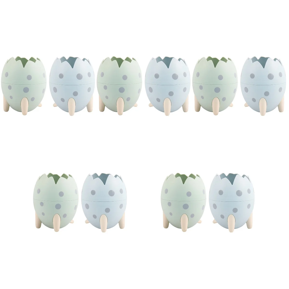 

10 Pcs Plastic Organizer Pen Holder Cartoon Dinosaur Egg Shape Pens Organizer