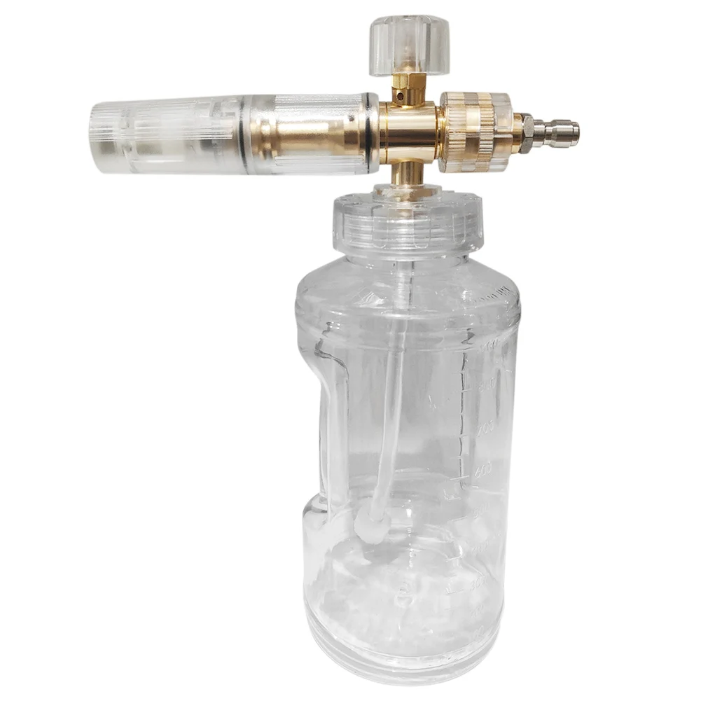 

Foamer Jet Bottle Transparent Car Washer Foam Pot High Pressure Adjustable Spray Angle Watering Cleaning Tool for Car Truck