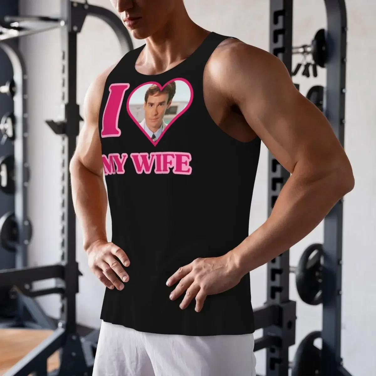 Фото Быстросохнущая дышащая майка без рукавов I Love James Wilson House MD Gym Tank Muscle для бодибилдинга №1
