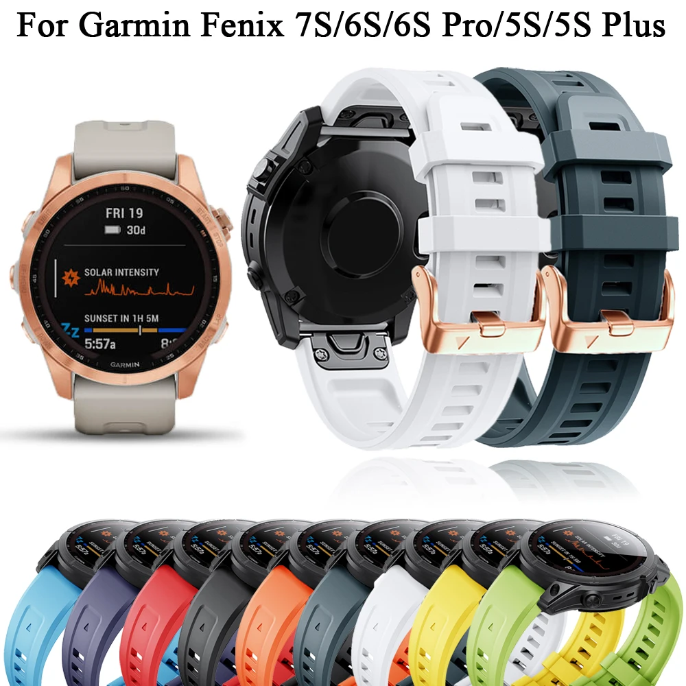 

Ремешок силиконовый для смарт-часов Garmin Fenix 7S 6S Pro 6S 5S Plus