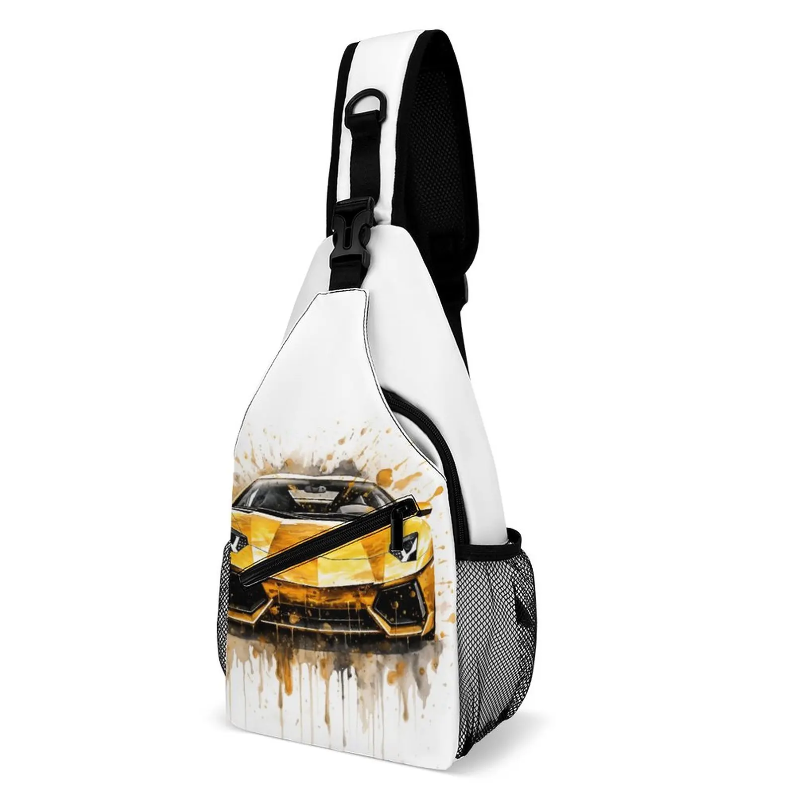 

Luxury Sports Car Shoulder Bags Drawing Hyper Artistic Chest Bag Men Motorcycle Graphic Sling Bag Novelty Business Small Bags