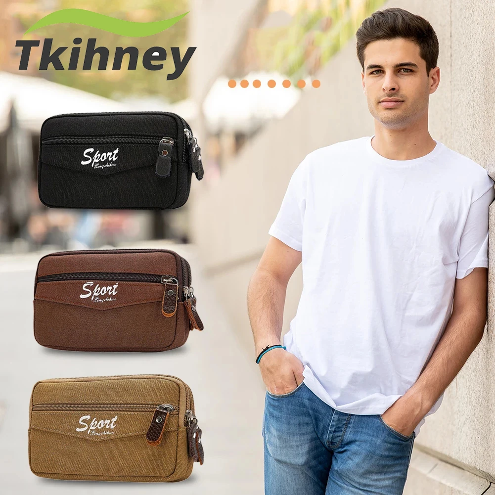 

Men's Waist bag Casual Multi-function Waist Bag Casual Phone Money Coin Purse Pocket Male Outdoor Travel Sports Pouch Bum Bag