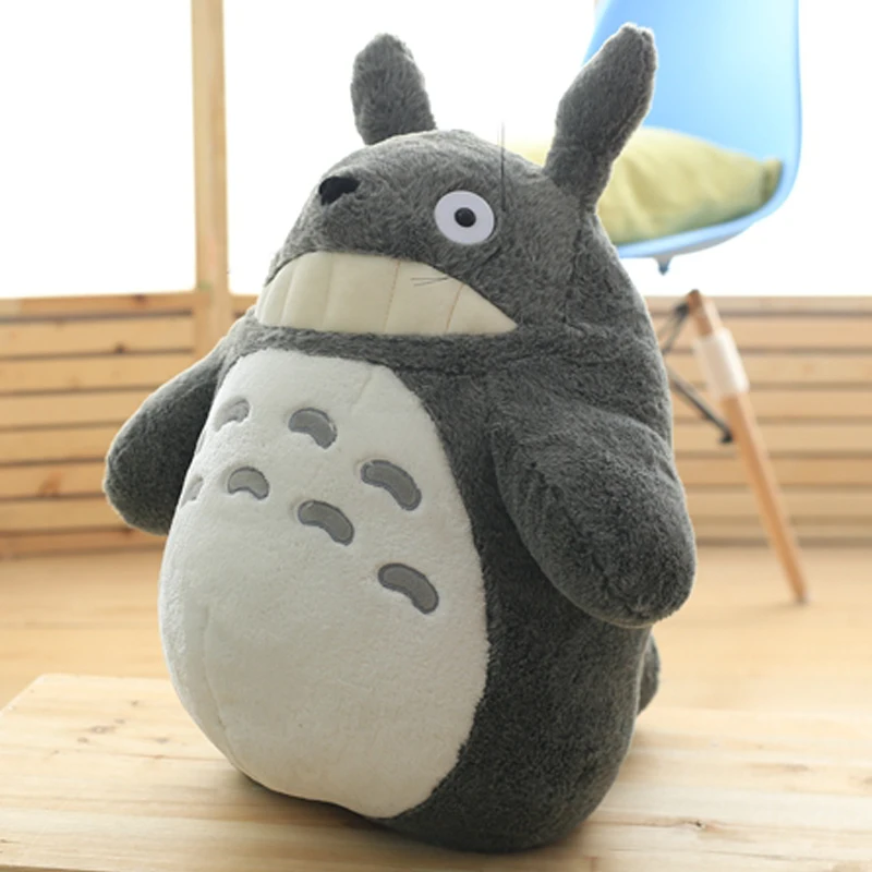 

25 см Kawaii Totoro плюшевые игрушки японское аниме мягкая кукла зеленый лотос лист мультяшная фигурка Косплей Персонаж милый подарок для девочки детей