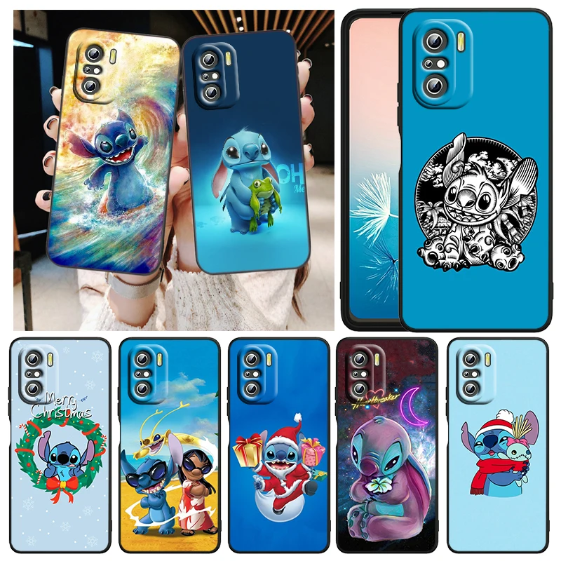

Disney Cute Lilo & Stitch For Xiaomi Redmi K40 Gaming K30 9i 9T 9A 9C 9 8A 8 GO S2 6 6A 5A 5 Pro Prime Capa Black Phone Case