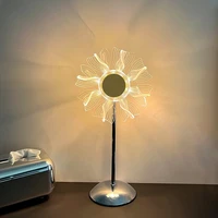 led projector lamp usb sunflower night light sun atmosphere bedside lamp for bedroom bar shop background windmill table lamp
