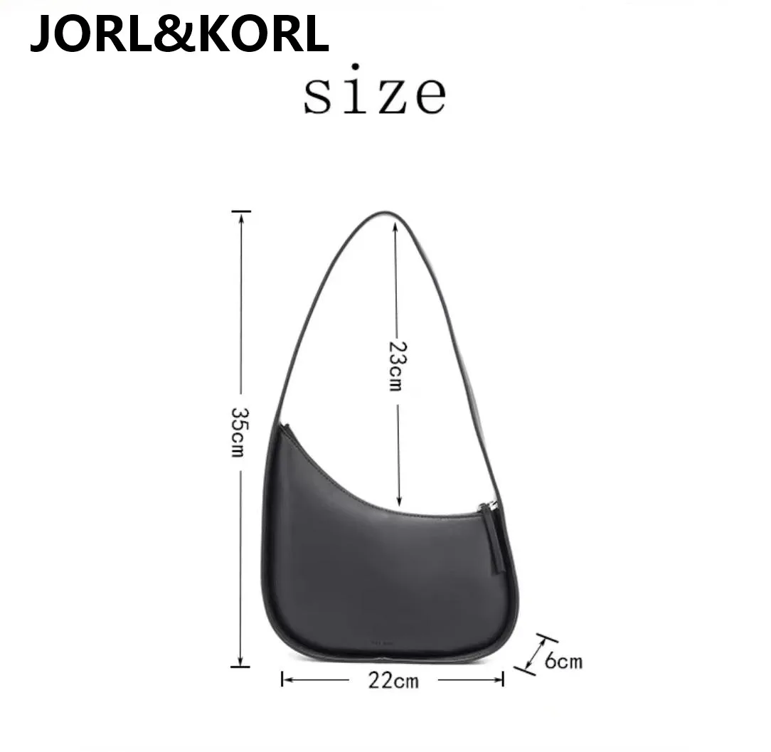 JORL&KORL Luxury Brand Women's Handbag Fashion Crescent Bag Suitable for Underarm Shoulder Retro Handbag