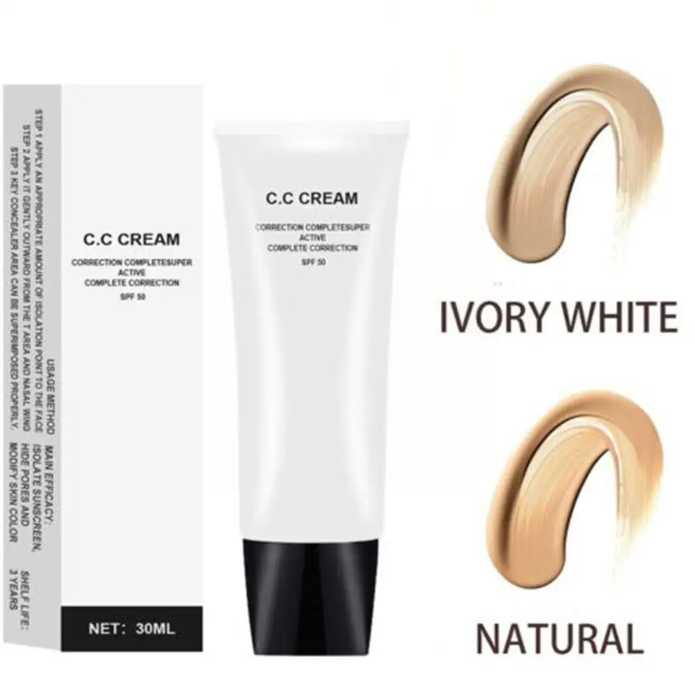 

30ML CC Cream Conceal Imperfection Skin-friendly Brighten Skin Colour Cosmetics Foundation Concealing Cream for Coarse Pore J1J5