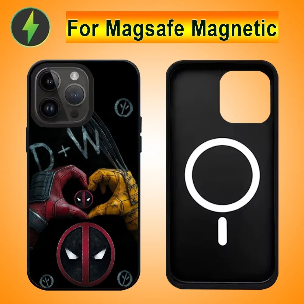 D-дэдпул чехол для телефона с картой IPhone 15 14 13 Pro Max 11 12 Mini Alex зеркалом беспроводной