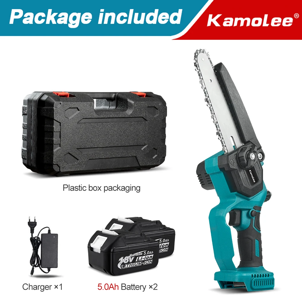 

Kamolee Портативная аккумуляторная цепная пила 6 дюймов