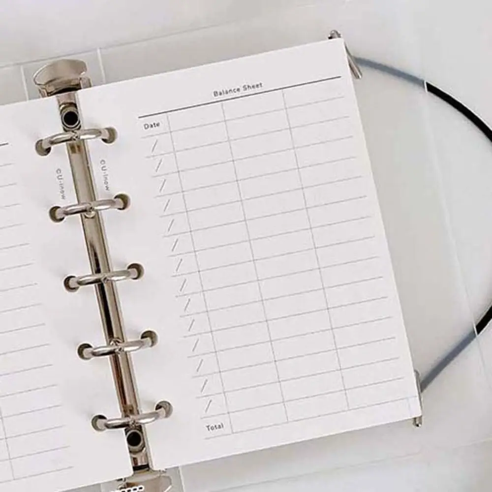 Сменная бумага для блокнота M5 A8 50 листов Незакрепленная с 5 отверстиями