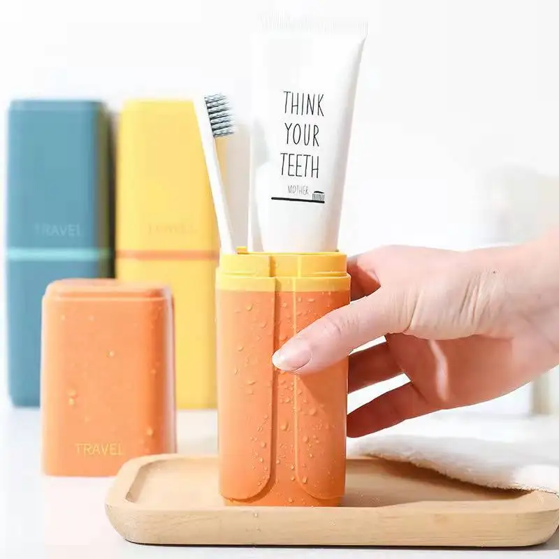 

Bathroom Toothbrush Cup Portable Outing Wash Cup Cover Travel Toothbrush Cup Toothbrush Toothpaste Storage Box