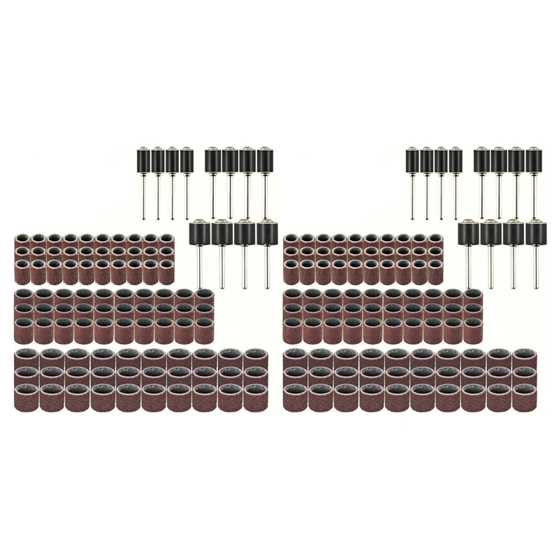 

Аксессуары для барабана: 180 шлифовальных лент, 24 барабанных оправки для роторного инструмента (204 шт. в упаковке)