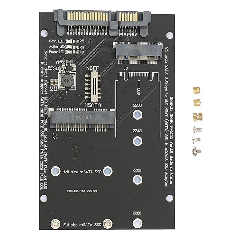 

M2 To Sata 2.5Inch M2 SSD Adapter Msata To Sata NGFF MSATA SSD To SATA3.0 Adapter Board Converter Card For PC Laptop