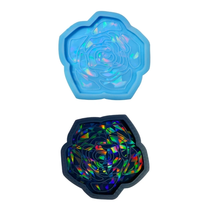 

R3MC Coaster Resin Mold Jewelry Tray Silicone Mold for DIY Craft Cup Mats