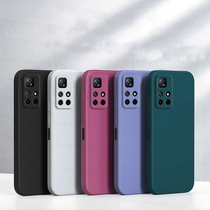 

For Xiaomi Redmi Note 11 Case Redmi Note 9S 10 11S 11 Pro Cover Shockproof TPU Liquid Silicon Phone Back Case Redmi Note 11 Pro