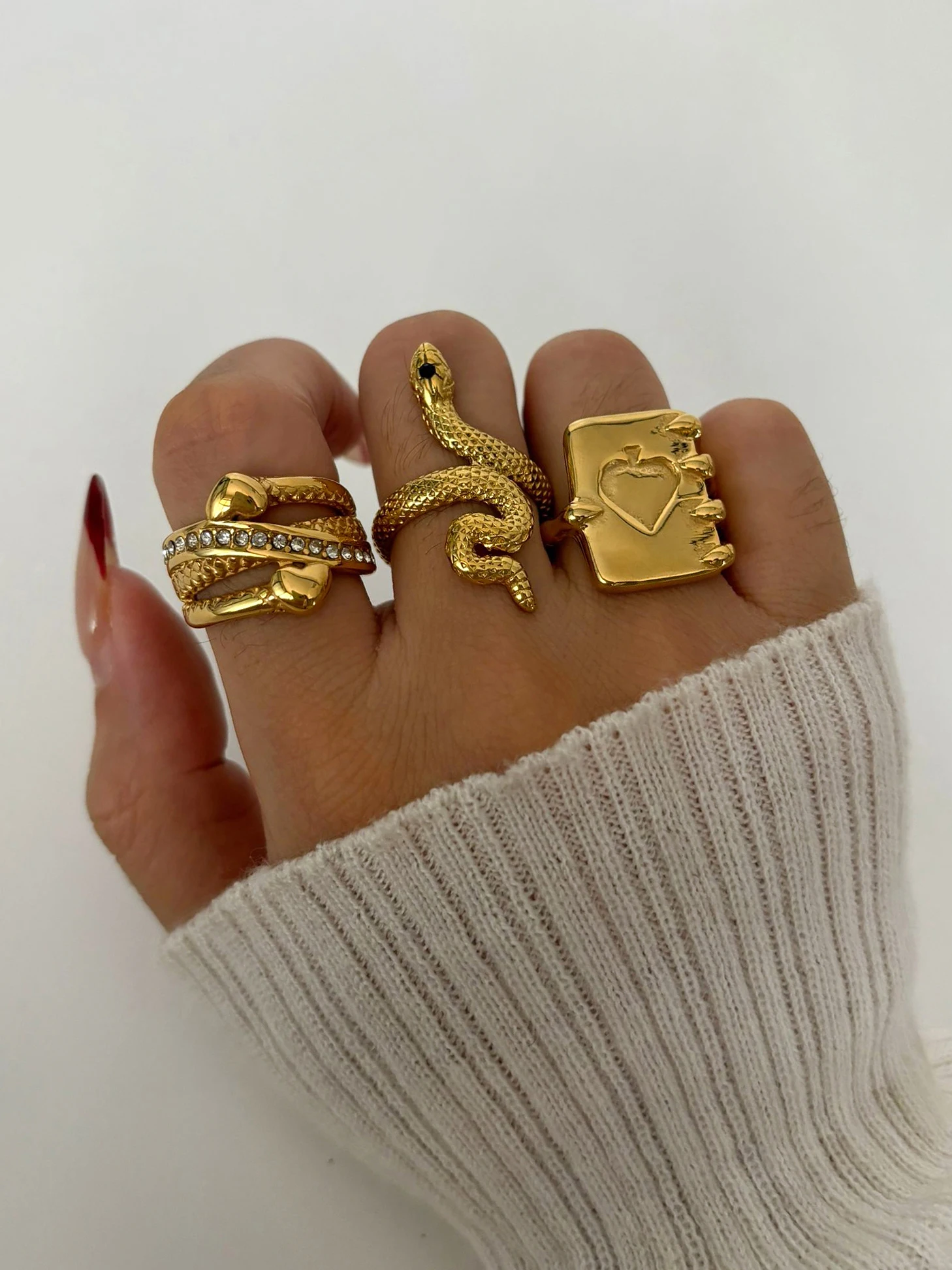 Peri'sBox Водонепроницаемые 18-каратное позолоченное кольцо с волшебной книгой в