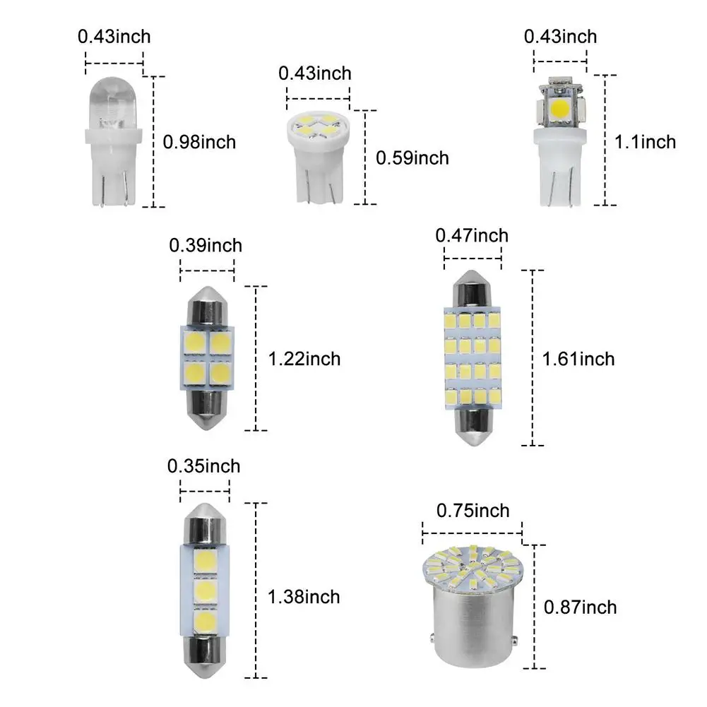 14 шт. Автомобильные светодиодные лампы для чтения с двумя наконечниками |