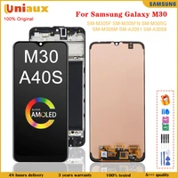 6 4 original amoled for samsung galaxy m30 2019 m305 m305f lcd display touch screen digitizer for samsung m30 lcd replacement
