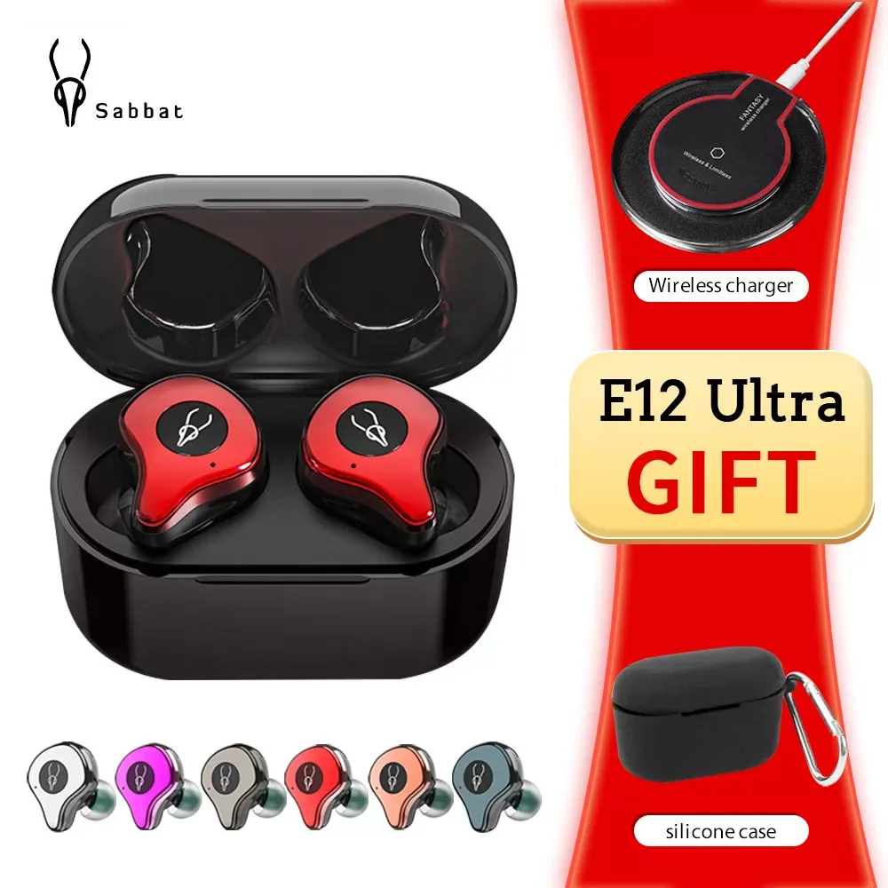 

NEW IN Gift Sabbat E12 Ultra TWS Earphone Qualcomm BT 5.0 Apt-x Wireless HeadSet Sports HiFi Stereo Noise Reduction IPX5