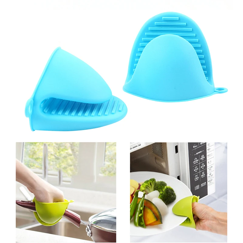 

Thicken Silicone Anti-Hot Gloves Microwave Oven Mitts Anti-slip Hand Clip Grips Bowl Pot Clips Gloves Kitchen Cooking Gadget