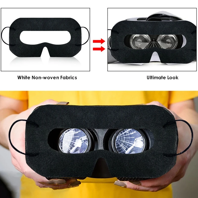 

100 PCS Universal Eye Mask VR Eye Cover Disposable Pads Compatible with Oculus Quest 2 Headset for VR Entertainment