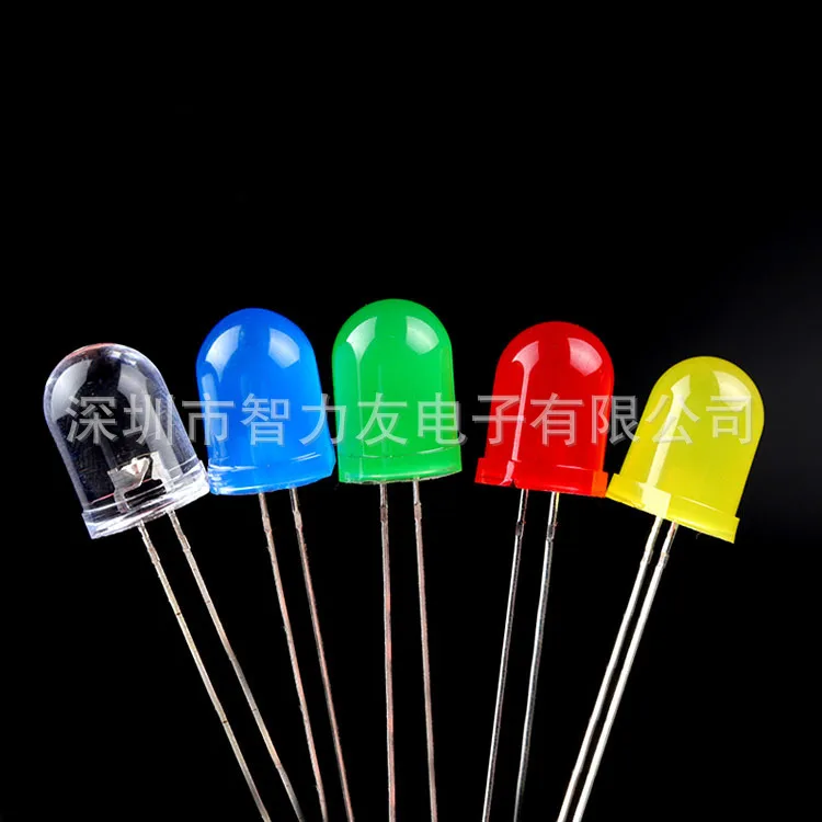 8 мм F8 красные и желтые светодиодные бусины изумрудно-зеленые синие белые высокая