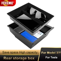 upgrade tesla model 3 model y 20212022 car central storage box double decker design armrest center console box auto container