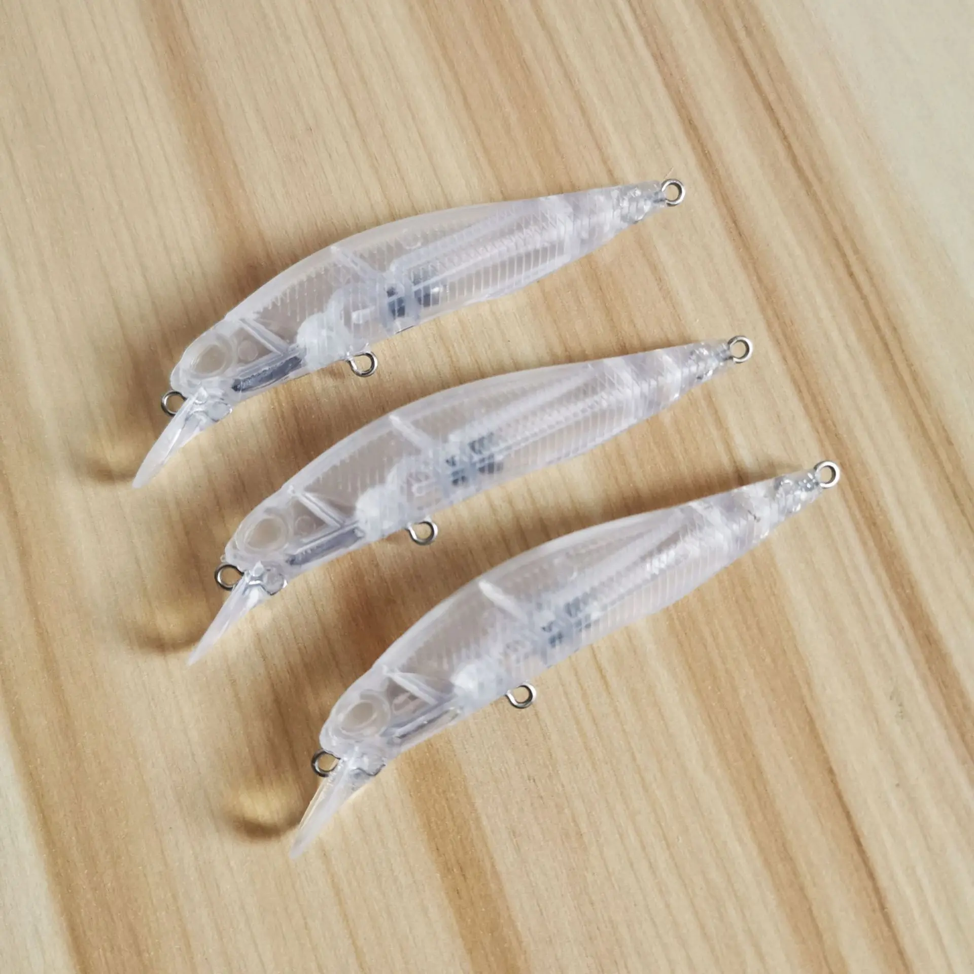 

7.3cm 4.3g 10pcs Blank Unpainted Bait DIY slow sinking Minnow Wobbler nude Lure Fishing Blank Hard Lures Isca Pesca