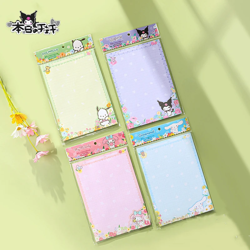

Kawaii Sanrio Notepad Kuromi Cinnamoroll Anime Cute Student Study Write Paper Stationery Cartoon Notebook Toys for Girls Gifts