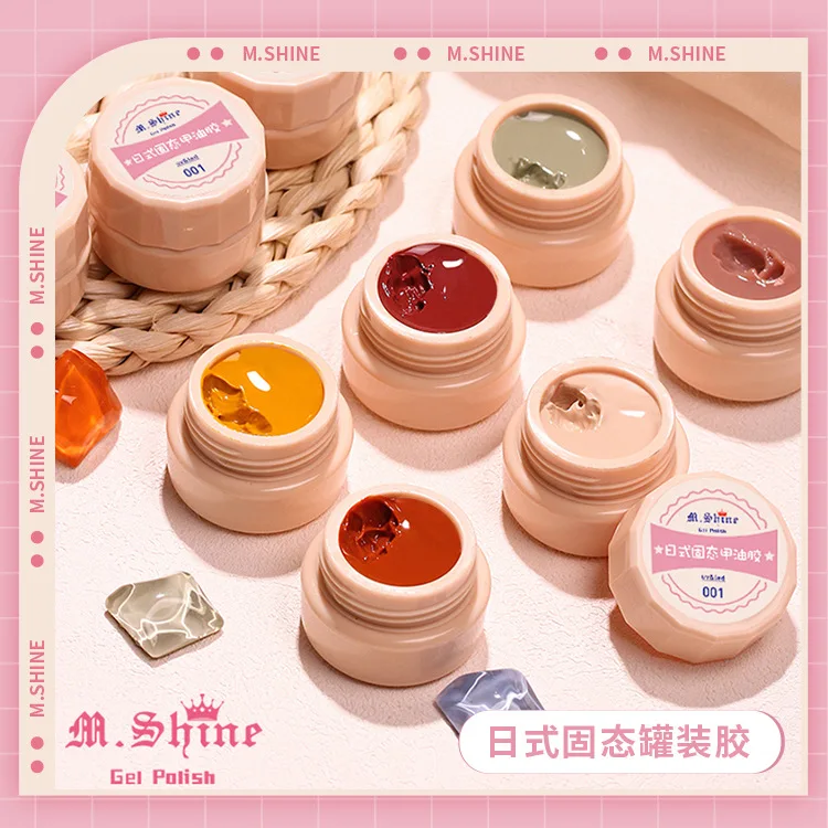 

2022 Japanese Style Solid State Glue Nail Shop Dedicated Popular Color Canned Nail Polish Phototherapy Glue Nail Art Decoration