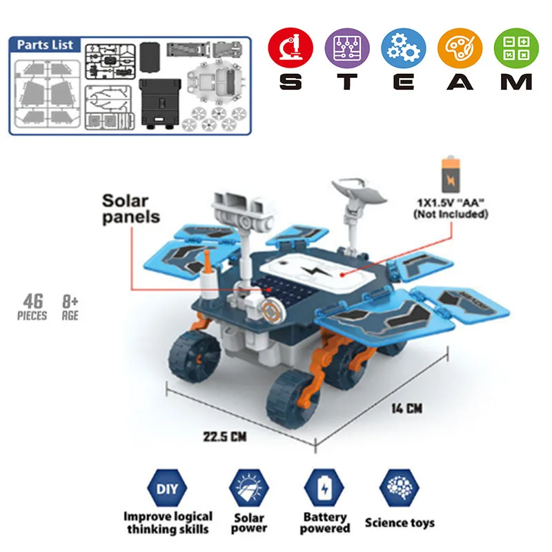 Новый самодельный Солнечный робот-детектор Mars Rover электронная головоломка в