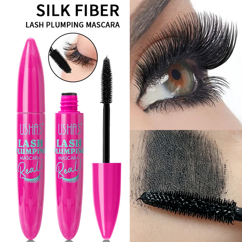 Водостойкая Черная тушь для ресниц 4D плотная быстросохнущая Женская