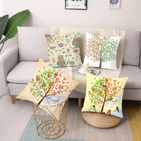 love tree polyester square pillow cushion cover car sofa office chair pillowcase simple home decoration ornaments
