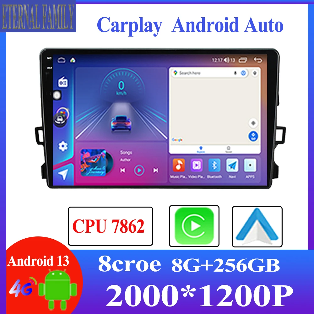 Автомагнитола для Toyota Auris 1 E150 2006 2007-2012 мультимедийный видеоплеер навигация GPS 2din 2