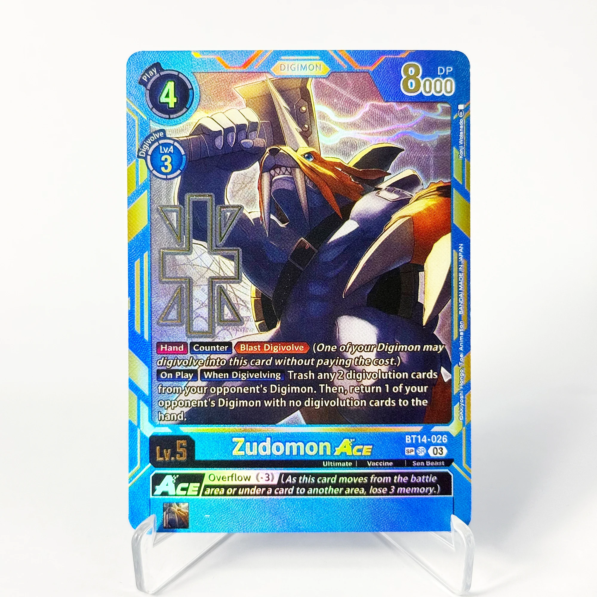 Фото Коллекционные фольгированные прокси-карты Digimon Card Game (BT-15) Exceed Apocalypse Angewomon WereGarurumon Zudomon MetalGreymon Ace №4