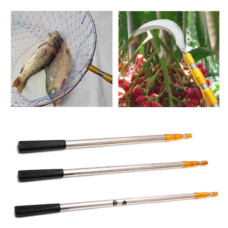 

1.5/1.7/1.9m for Head Ring Prong Rod Fish Dip Net Telescopic Bar