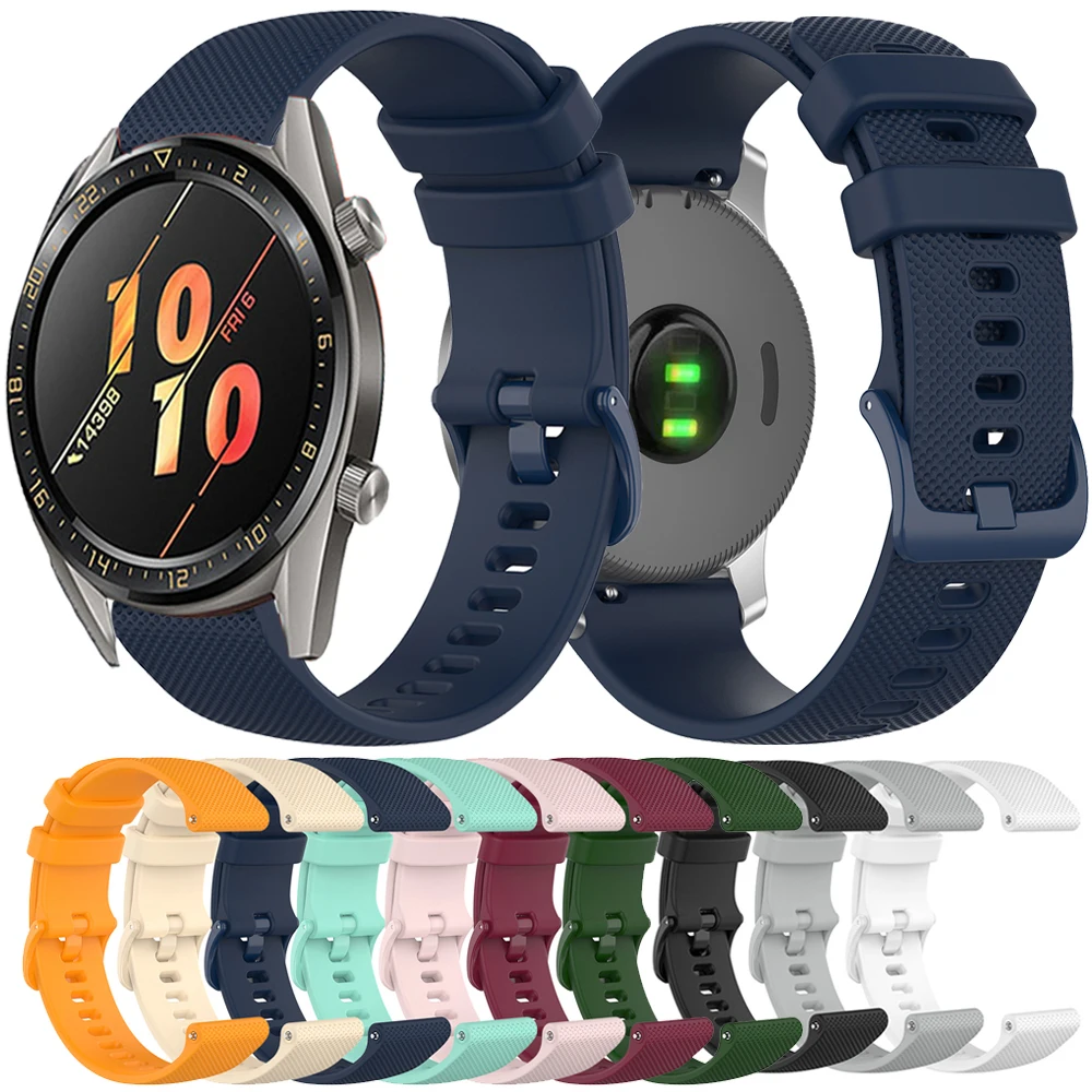 20мм 22мм силиконовый ремешок для часов HUAWEI WATCH 3 GT2 46мм 42мм GT3 Band Bracelet HONOR ES GS Pro Magic Belt Wristbands Accessorie.