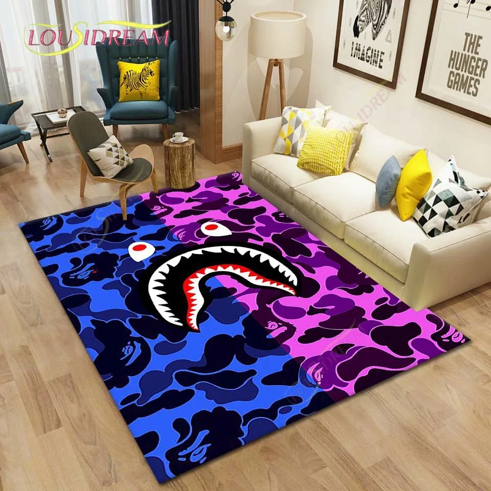 

Fashion trend A Bathing Ape Carpets and Rug Bape Living room bedroom large area soft carpet home children's room floor mat