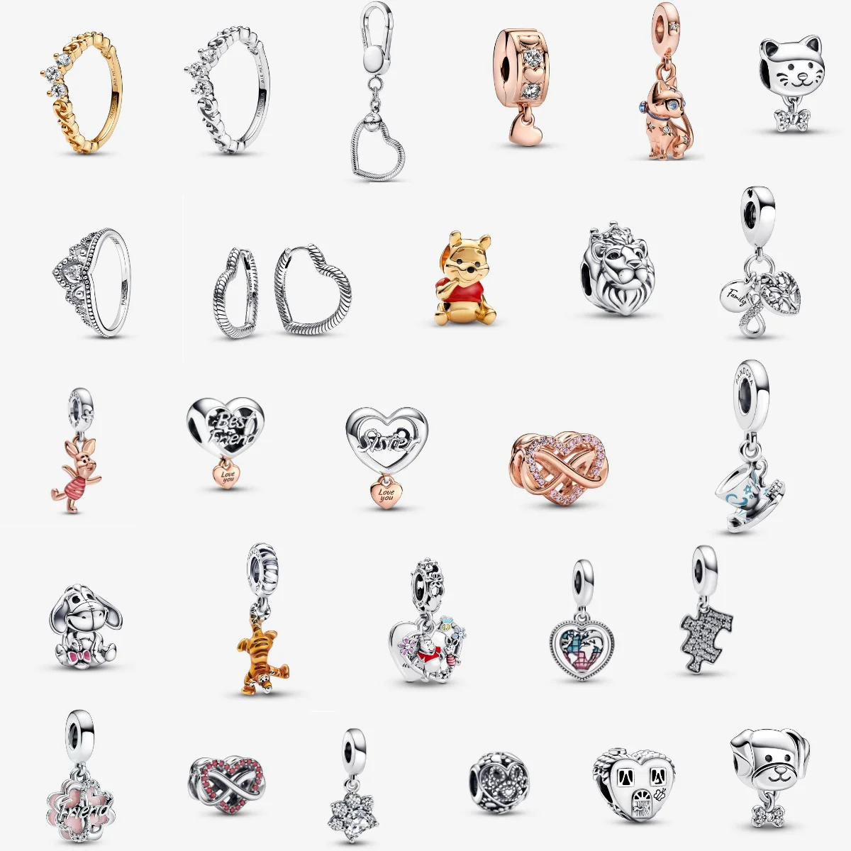 

2022 New 925 Sterling Silver Pendant Beaded Feminine Glamour Jewelry for Original Panjia Ring Necklace Luxury Jewelry