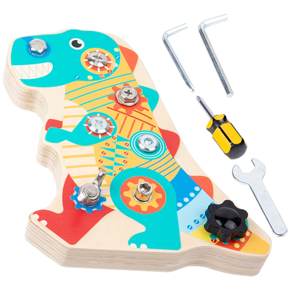 

1 Set of Interesting Kids Plaything Wooden Learning Toy Cartoon Dinosaur Interactive Children Toy Children Accessory
