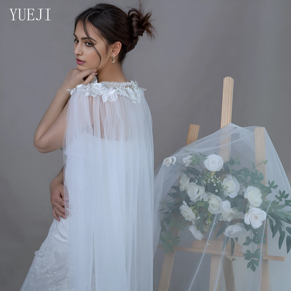 YUEJI свадебная длинная шаль для свадебного украшения Vestido De Festa Casamento Bolero Noiva Luxuoso YJG18